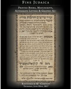 Fine Judaica: Printed Books, Manuscripts, Autograph Letters & Graphic Art