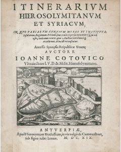 Joannes Cotovicus. Itinerarium Hierosolymitanum et Syriacum.