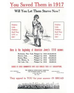 “You Saved Them in 1917, Will You Let Them Starve Now? Helpless Little Children shall they Live or Die?”