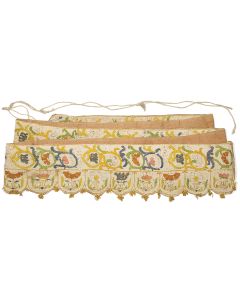 CONTINENTAL EMBROIDERED LINEN TORAH BINDER.
