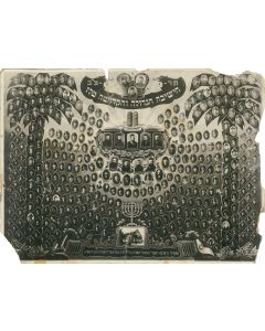 Photograph: “HaYeshiva HaGedolah VeHaKedosha Telz.” Collage depicting the entire staff, administration and student body of the famed Yeshiva and the Kollel HaRabanim (approximately 300 students). Each identified by name.