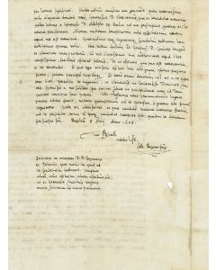 Autograph Letter Signed, written in Latin to Konrad Vorstius.