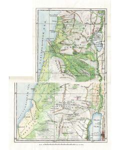 Sketchbook containing two very finely drawn maps of the Holy Land: Palestine before the Conquest and Tribal Divisions (in two parts).