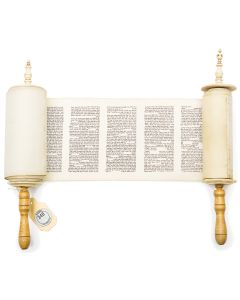 Miniature Sepher Torah written <<on vellum>> in an Aschkenazi square Hebrew hand.
