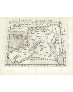 Tabula Asiae IIII. Double-page woodcut map.