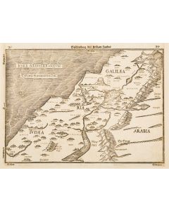 Beschreibung des Heiligen Landes. Double-page woodcut map.