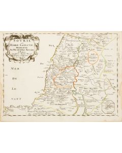 “Sourie ou Terre Saincte Moderne.” Hand-colored double-page copperplate map.