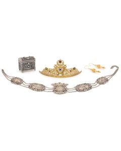 COLLECTION OF FOUR JEWISH WEDDING ACCESSORIES