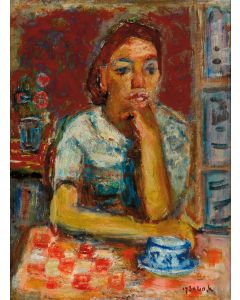 Woman with Cup of Tea.