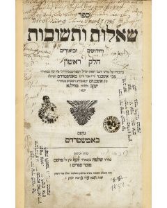 (The Chacham Tzvi). Shailoth U’Teshuvoth [responsa].