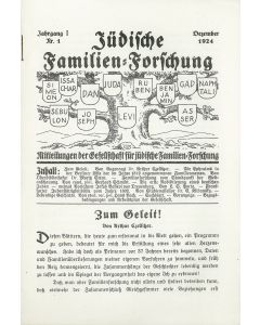 Jüdische Familienforschung. Edited by Arthur Czellitzer.