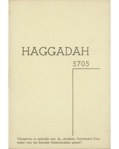 Haggadah 5705. A. de Jong and L. van Amerongen-Assçher (eds).