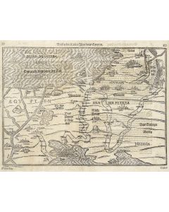 “Reysen der Kinder von Israel aus Egypten.” Double-page woodcut map.