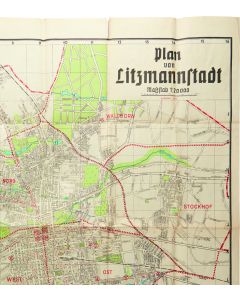 Plan von Litzmannstadt mit Strassenverzeichnis [“map of Litzmannstadt (Lodz) with street index.”] Prepared by Erwin Thiem.