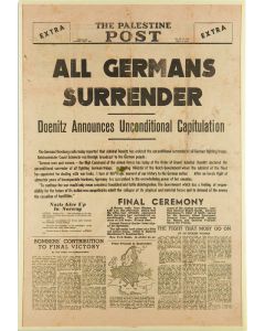 The Palestine Post “All Germans Surrender. Doenitz Announces Unconditional Capitulation."
