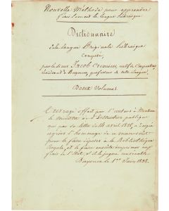 Nouvelle Methode pour apprendre facilement la language hebraique. Dictionnaire de la langue originale hebraique.