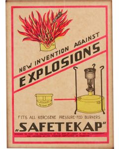 “New Invention Against Explosions.” Advertisement for the “Safetekap”