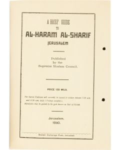 A Brief Guide to al-Haram al-Sharif, Jerusalem.