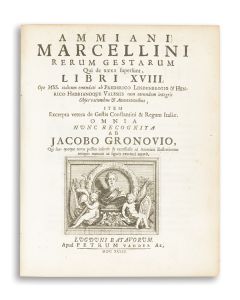 Rerum Gestarum qui de xxxi Supersunt, Libri XVIII (Res Gestae).