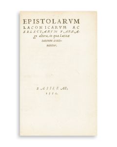 Epistolarum laconicarum ac selectarum farrago altera, in qua latinae tantum continentur.