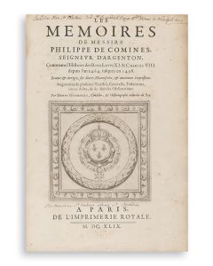 Les Memoires. Edited by Denys Godefroy.