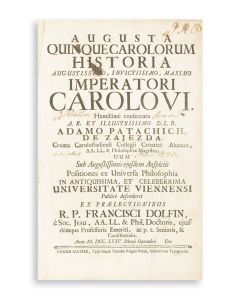 Augusta quinque Carolorum historia augustissimo, invictissimo, maximo imperatori Carolo VI.