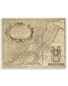 Typus Chorographicus, Celebrium Locorum in Regno Iudae et Israhel. [“Chorography of the Most Important Places in the Kingdoms of Judah and Israel”].