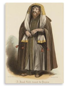 A Jewish Rabbi Dressed for Prayers.