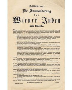 BuchstÌ_blich wahr! Die Auswanderung der Wiener Juden nach Amerika. [Literally true! The Emigration of Viennese Jews to America]