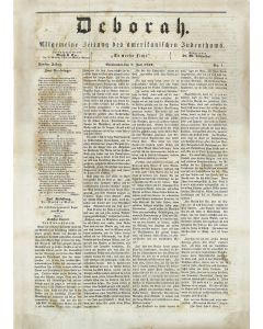 Die Deborah. Allgemeine Zeitung des Amerikanische Judenthums.