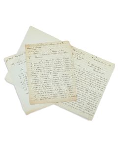 De Leon, Edwin (1819-91). Diplomatic Report Signed written to the American Minister in Constantinople, Carroll Spence. <<* And:>> Introductory letter for a petition by Egyptian-Greeks to Mahmoud Bey. Copies retained for US government archives.