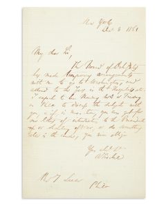 Fischel, Arnold (1830-94). Autograph Letter Signed written to Isaac Leeser, in English.
