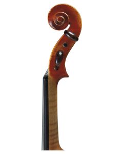 Pierre Charles Jacquot, Nancy, 1888, bearing the maker’s original label and branded to the upper block and interior top, length of two-piece back 356 mm.