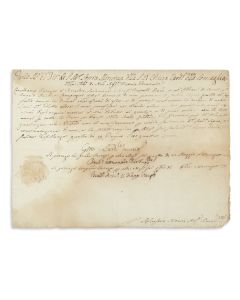 Issued to brothers Salamone and Giuseppe Severidi, and to Israel di Veroli and Angeo Ancona; exempt them all from wearing the yellow sign on their hats as was then required of Jewish men of the ghetto.