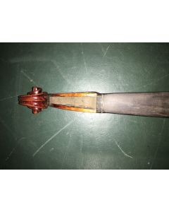 C. 1925, unlabeled, branded AMATI below the upper button, length of two-piece back 367 mm.