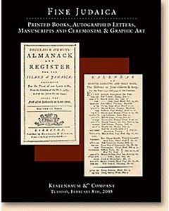 Fine Judaica: Printed Books, Autographed Letters, Manuscripts, Ceremonial & Graphic Art