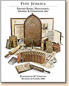 Fine Judaica: Printed Books, Manuscripts, Autograph Letters, Graphic & Ceremonial Art