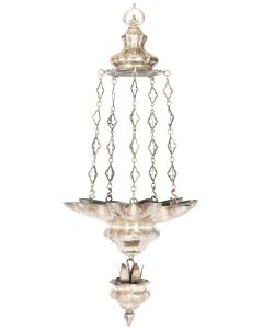 ITALIAN SILVER SABBATH HANGING LAMP.