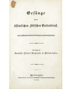 Gesänge für den öffentlichen jüdischen Gottesdienst, aus verschiedenen Liedersammlungen zusammengetragen: Im Verlage der Keneseth Israel Gemeinde.