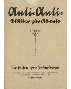 Anti-Anti: Blaetter zur Abwehr. Tatsachen zur Judenfrage [“Cards for Defense. Facts on the Jewish Question.”] Edited by the Centralverein deutscher Staatsbürger juedischen Glaubens.