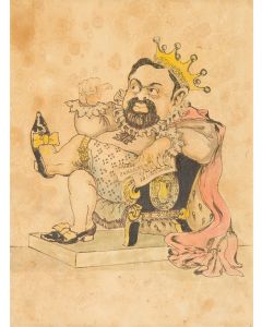 Group of eight original drawings for the anti-Semitic and anti-Dreyfusard series of posters: Le Musée des Horreurs” executed by V. Lenepveu.