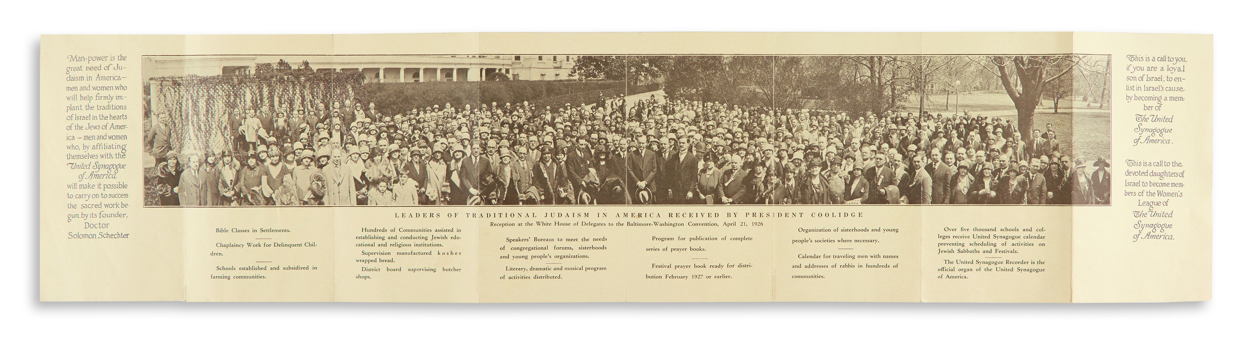 Leaders of Traditional Judaism in America Received by President Coolidge.