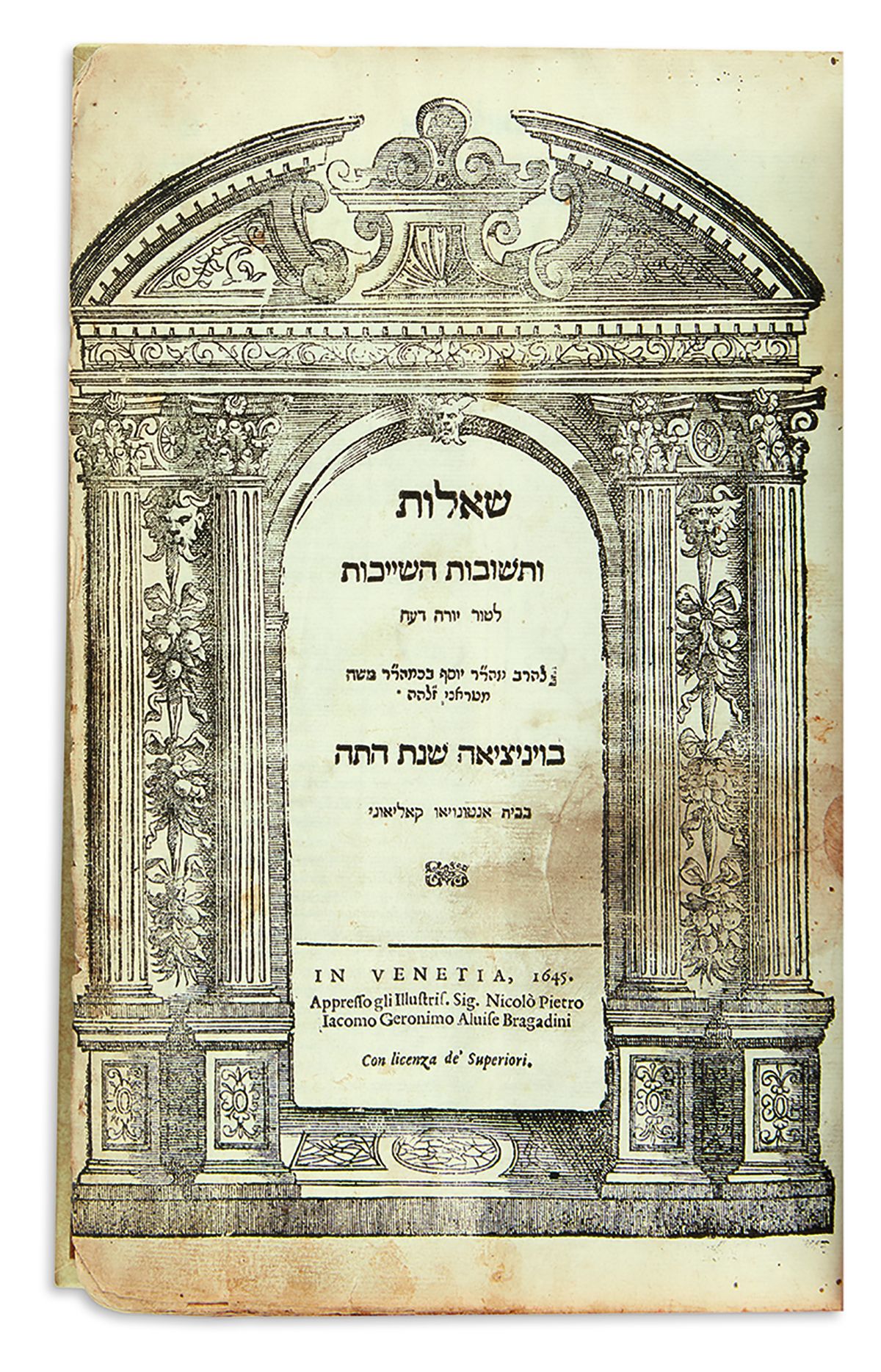 Shailoth U’Teshuvoth [responsa]. Parts II-III.