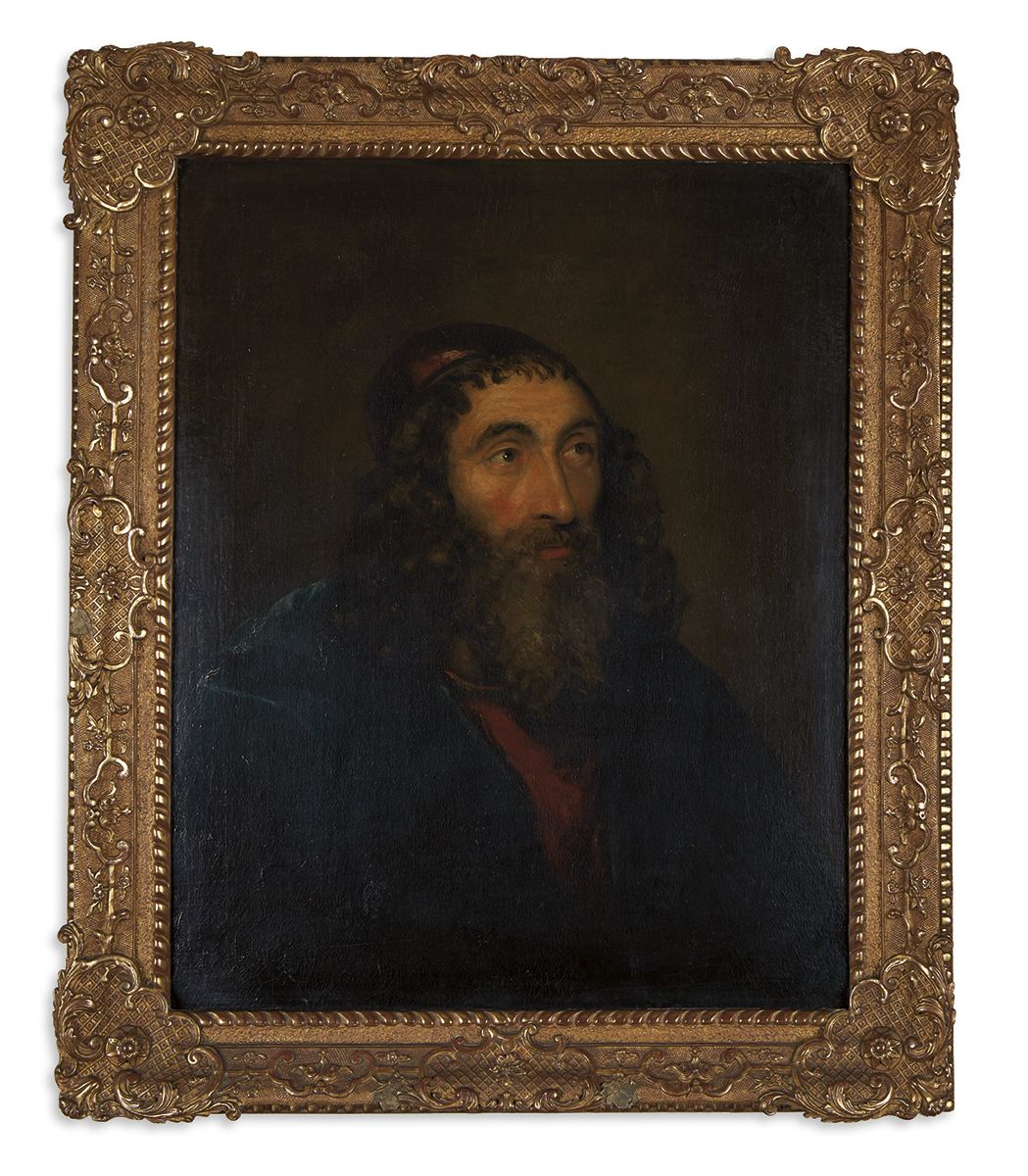 Half-length portrait of a Bearded Rabbi. Half-length portrait of a Bearded Rabbi.