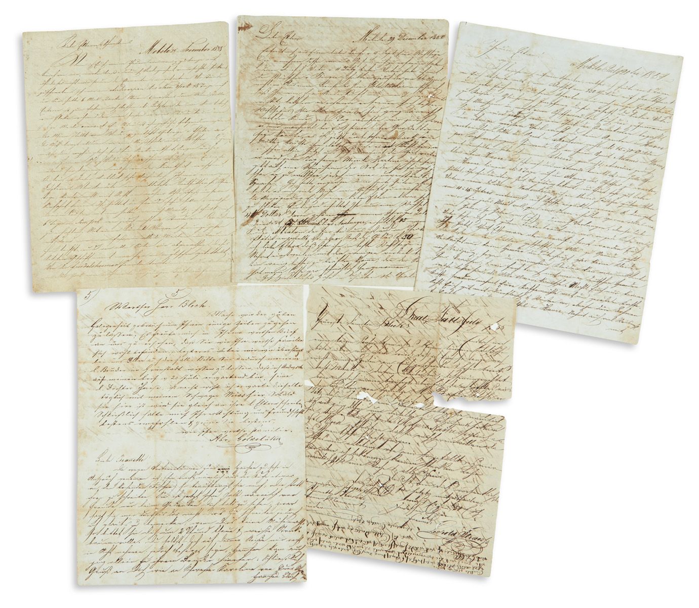 Group of seven <<Autograph Letters >>from immigrants to the United States Group of seven <<Autograph Letters >>from immigrants to the United States