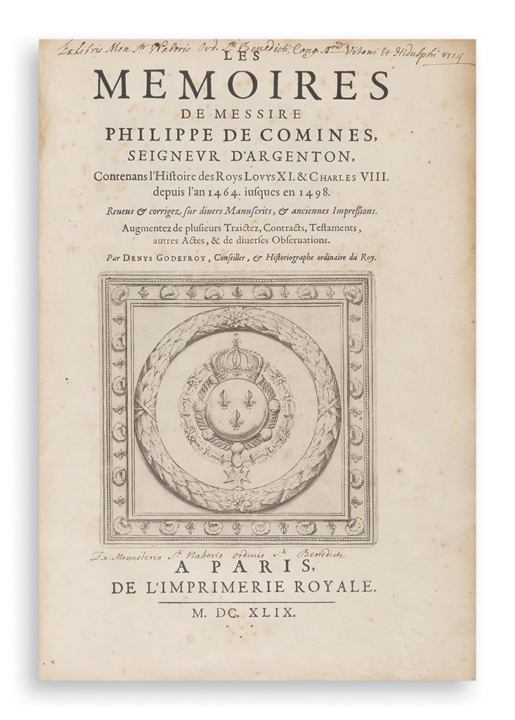 Les Memoires. Edited by Denys Godefroy. Les Memoires. Edited by Denys Godefroy.
