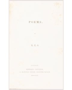 Rosa Emma Salaman. Poems by R.E.S.