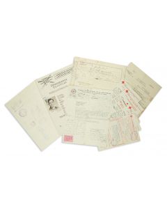 Group of nine documents and letters belonging to Yeshiva of Telz student Theodor (Tovia) Lasdun.