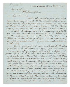 Gutheim, James K. (1817-86). Two Autograph Letters Signed, each written to , in English and Hebrew.