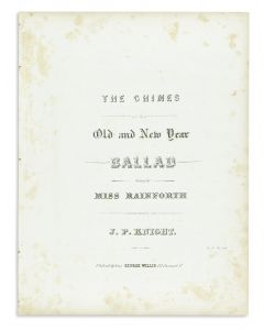 Jonas B. Phillips. The Chimes, or, The Old and New Year - Ballad. Sung by Miss (Elizabeth) Rainforth. Composed by J.P. Knight.